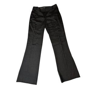 TAHARI Black Linen Wide Legged Pants Size 2